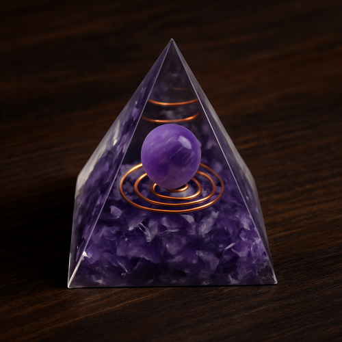 Natural Crystal Energy Pyramid