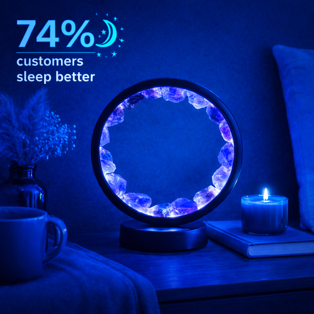Stress Less, Sleep More – Amethyst Healing Lamp