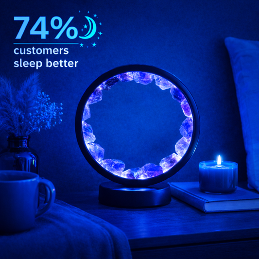 Stress Less, Sleep More – Amethyst Healing Lamp