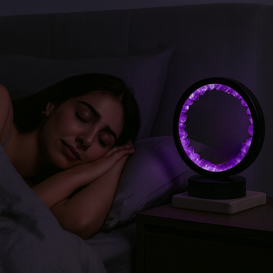 I Am At Peace - Spiritual Protection Amethyst Lamp