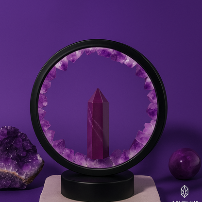 I Am At Peace - Spiritual Protection Amethyst Lamp